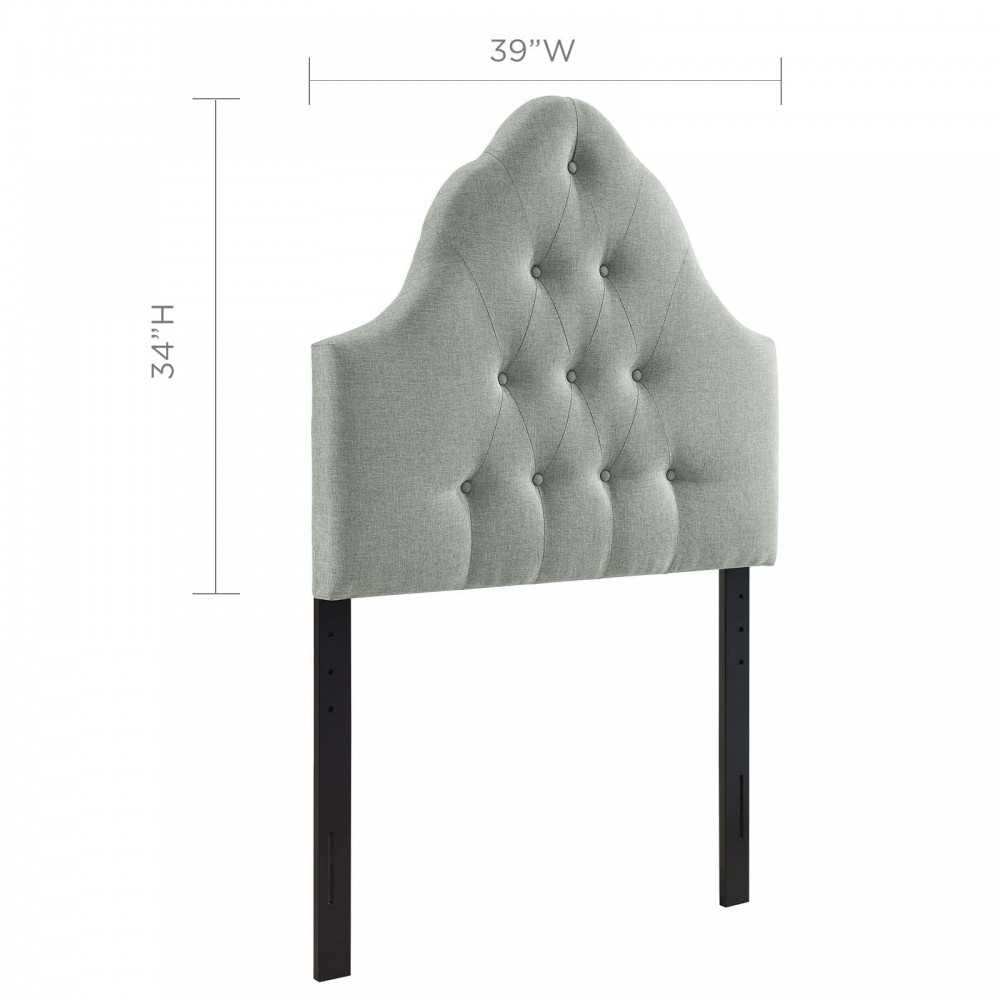 Sovereign Twin Upholstered Fabric Headboard, Gray