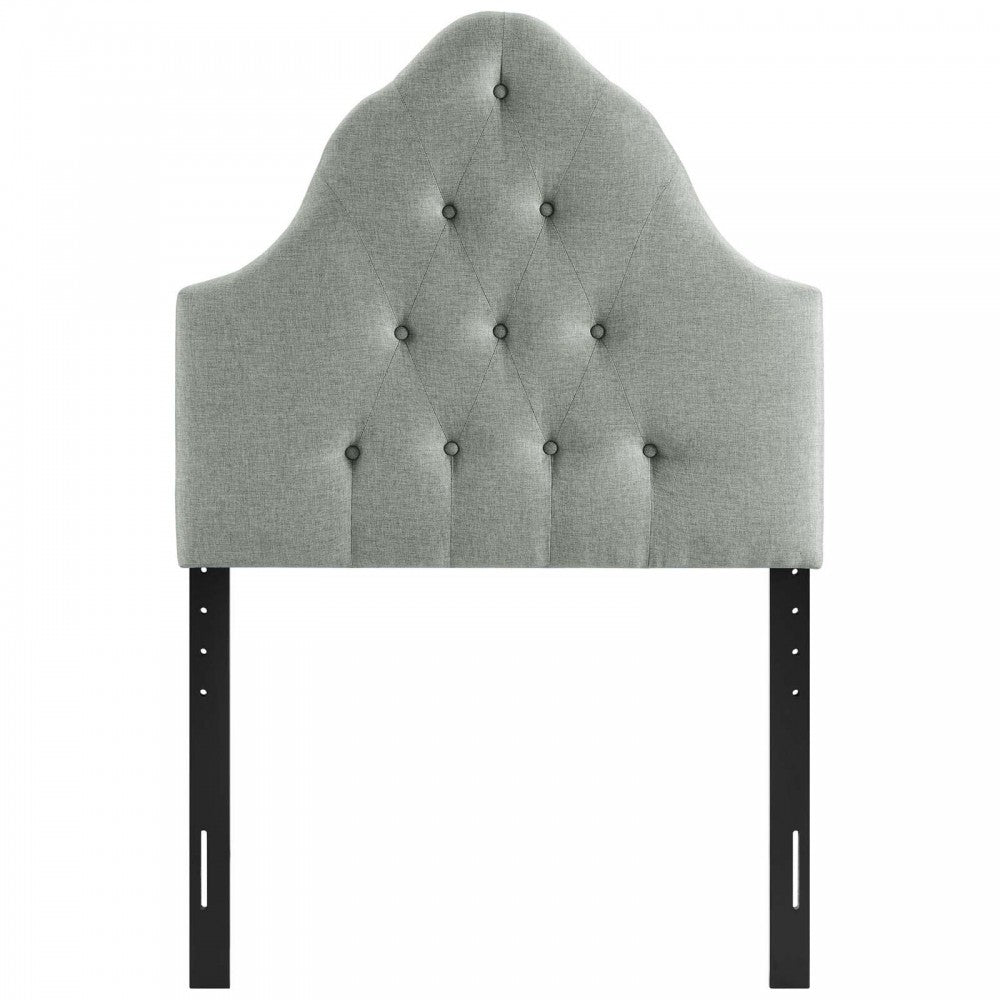 Sovereign Twin Upholstered Fabric Headboard, Gray