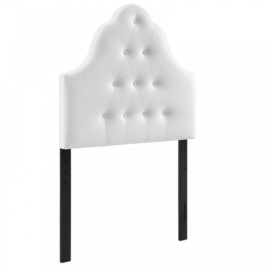 Sovereign Twin Upholstered Vinyl Headboard, White