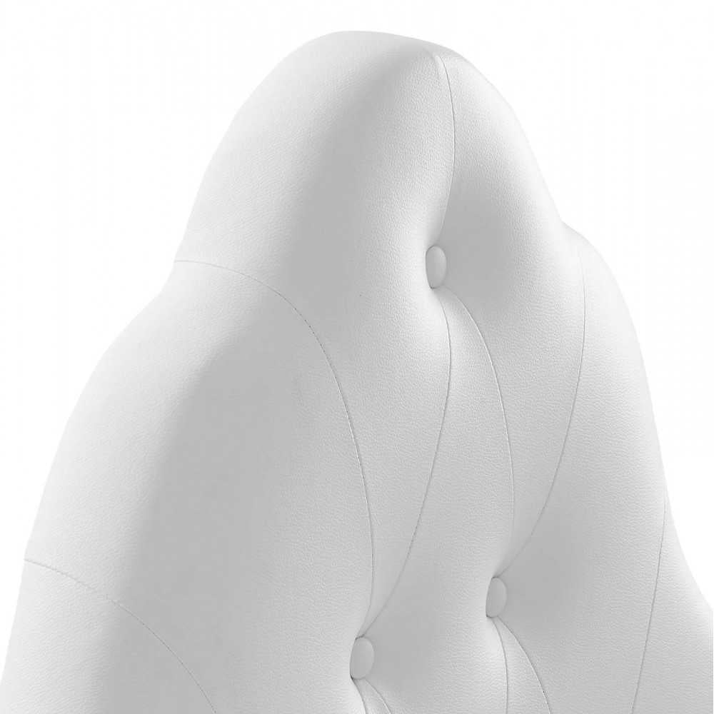 Sovereign Twin Upholstered Vinyl Headboard, White