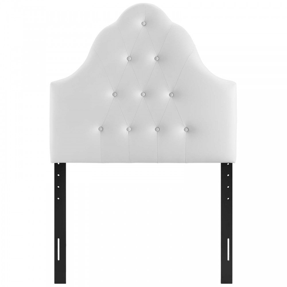 Sovereign Twin Upholstered Vinyl Headboard, White