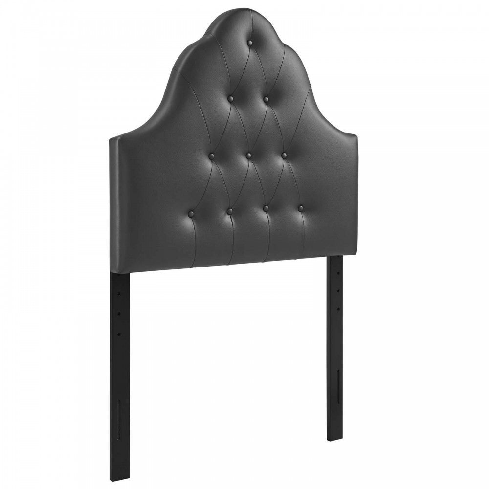 Sovereign Twin Upholstered Vinyl Headboard, Black