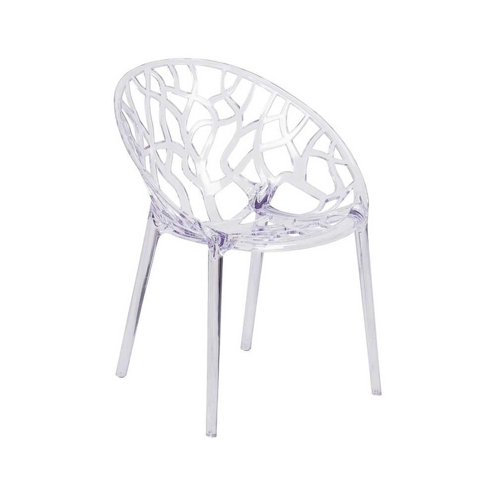 Specter Series Transparent Stacking Side Chair