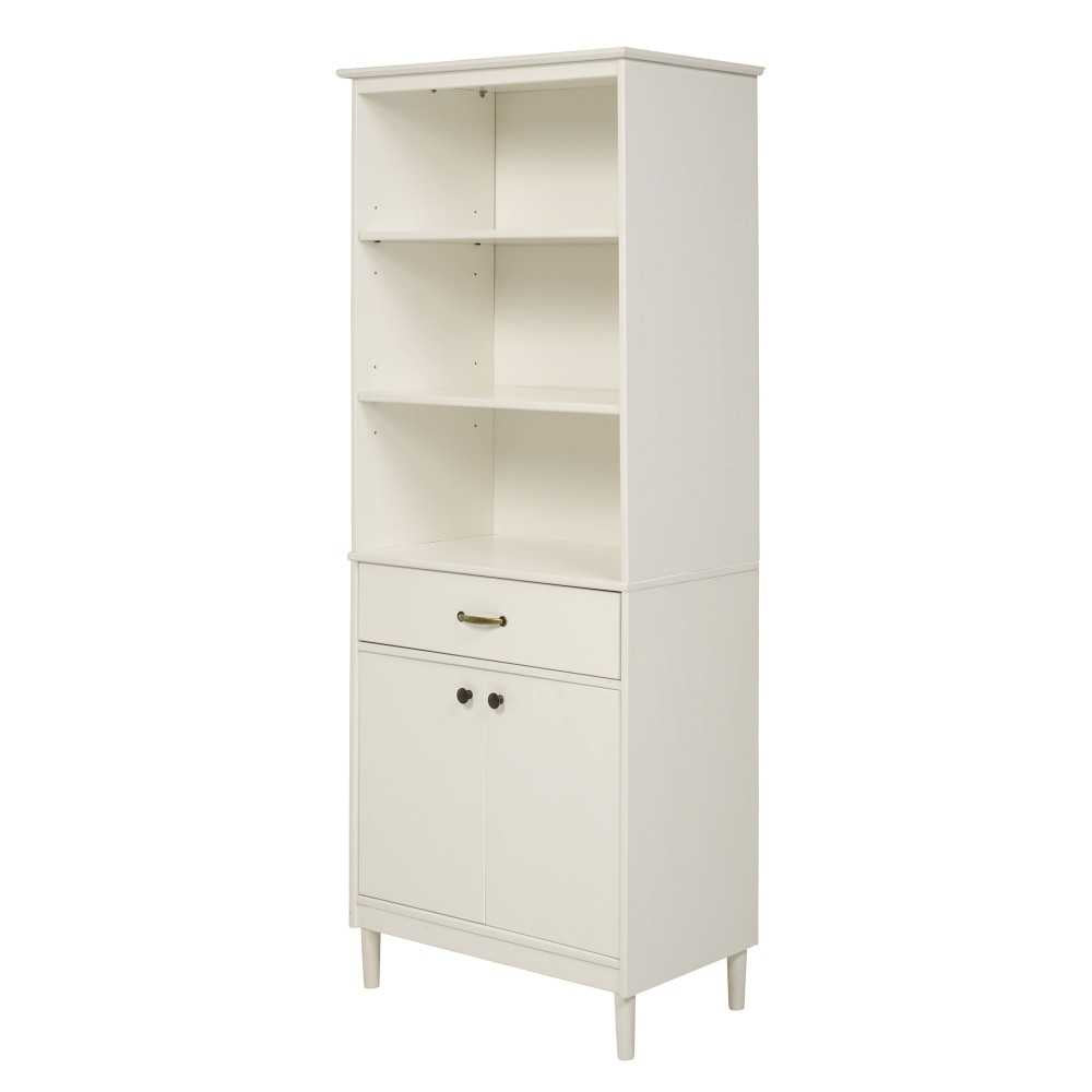 Spencer 70" Solid Wood 2 Door Hutch - White
