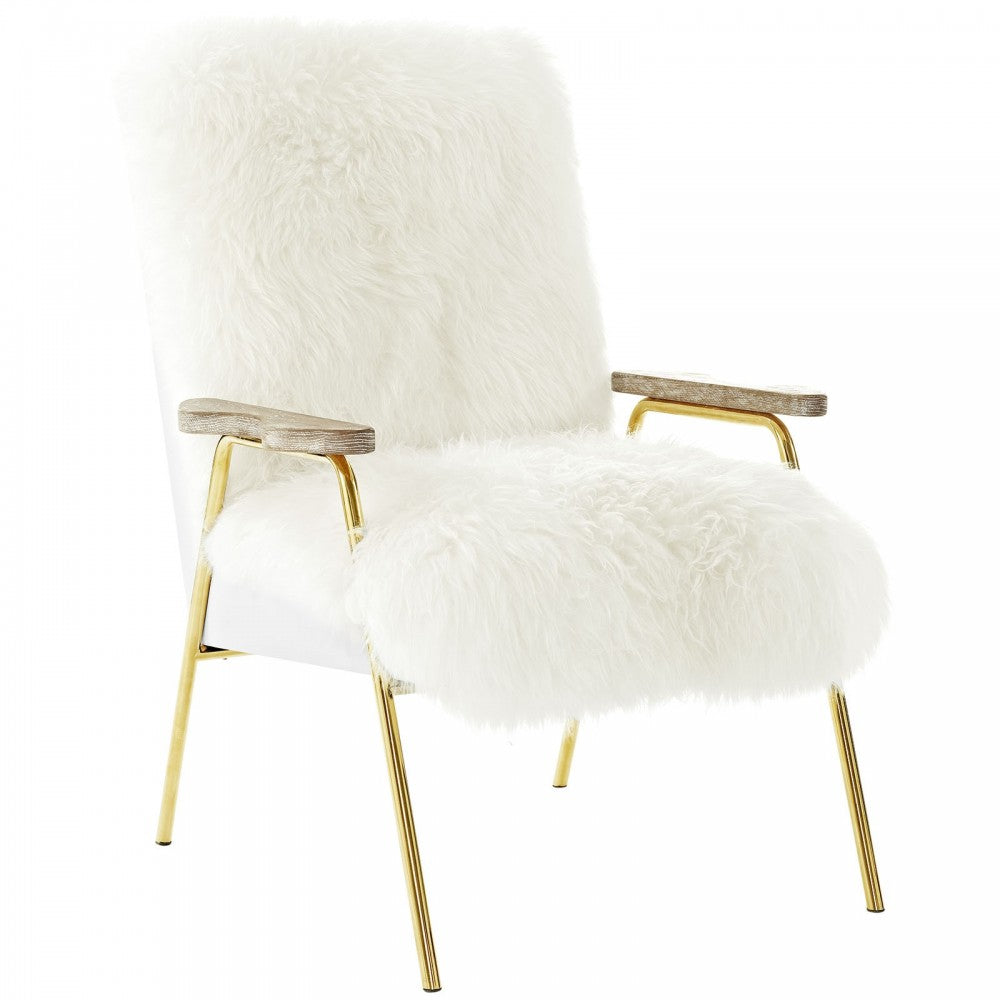 Sprint Sheepskin Armchair, Brown White