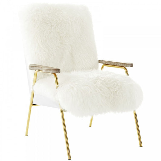 Sprint Sheepskin Armchair, Brown White
