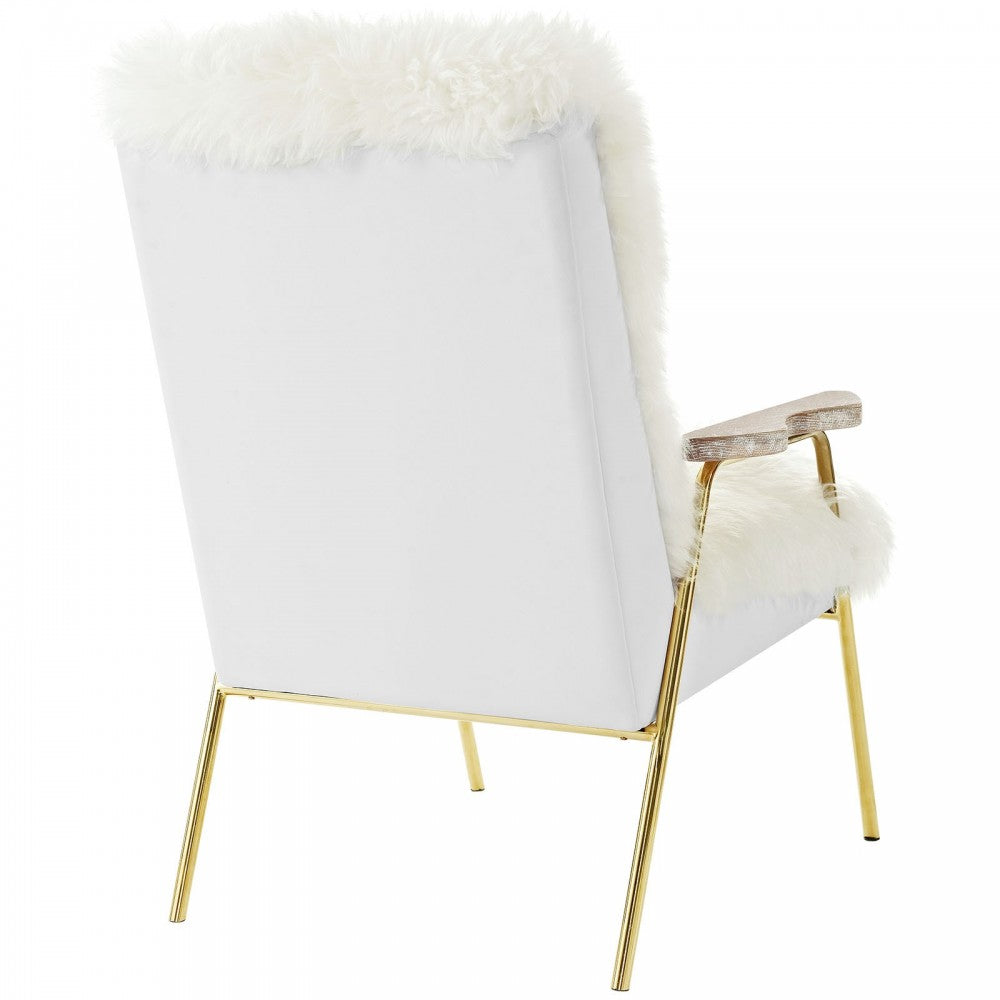 Sprint Sheepskin Armchair, Brown White