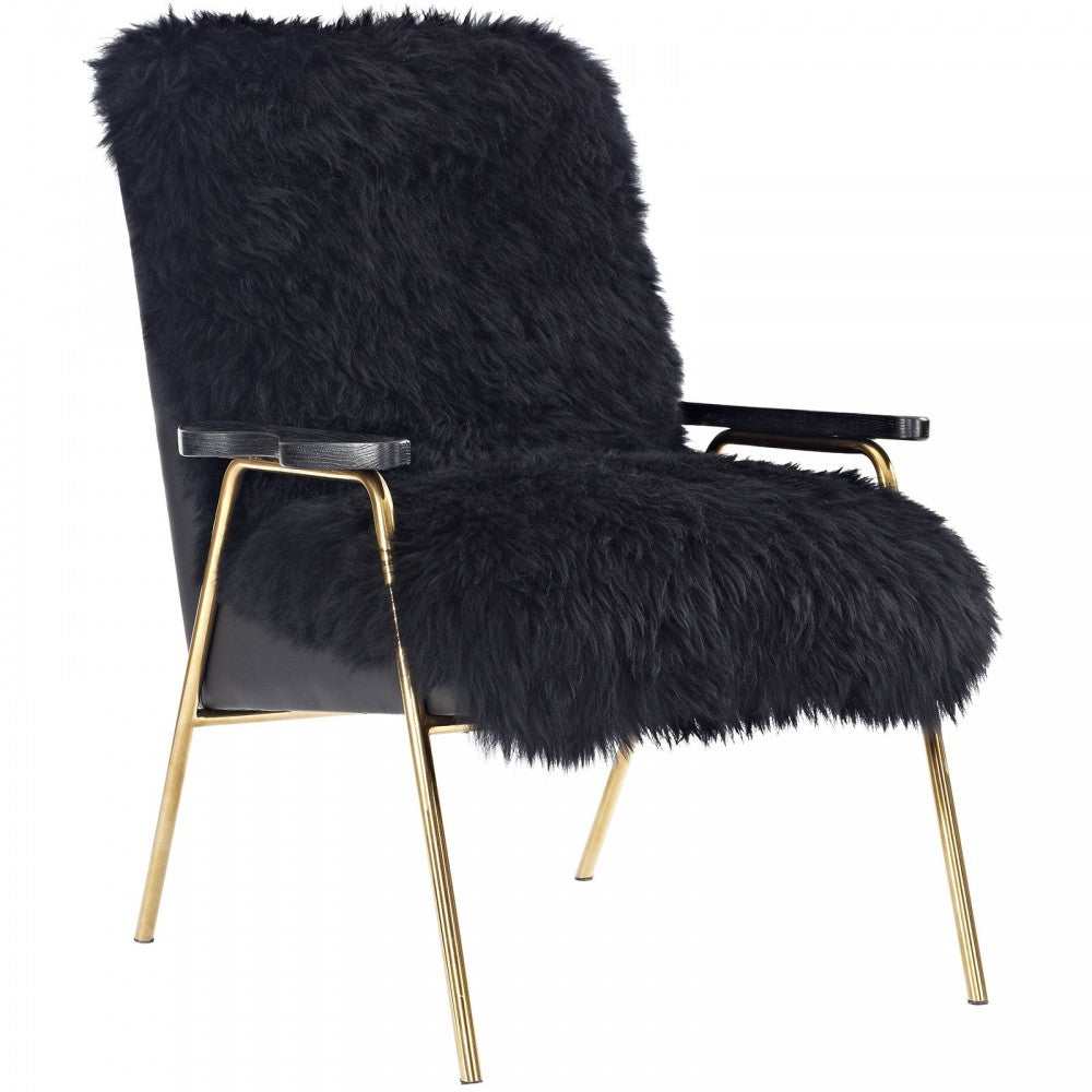 Sprint Sheepskin Armchair, Black Black
