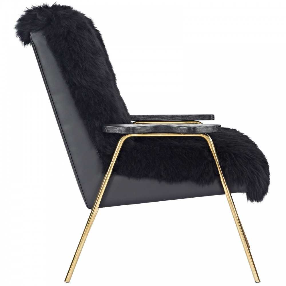 Sprint Sheepskin Armchair, Black Black