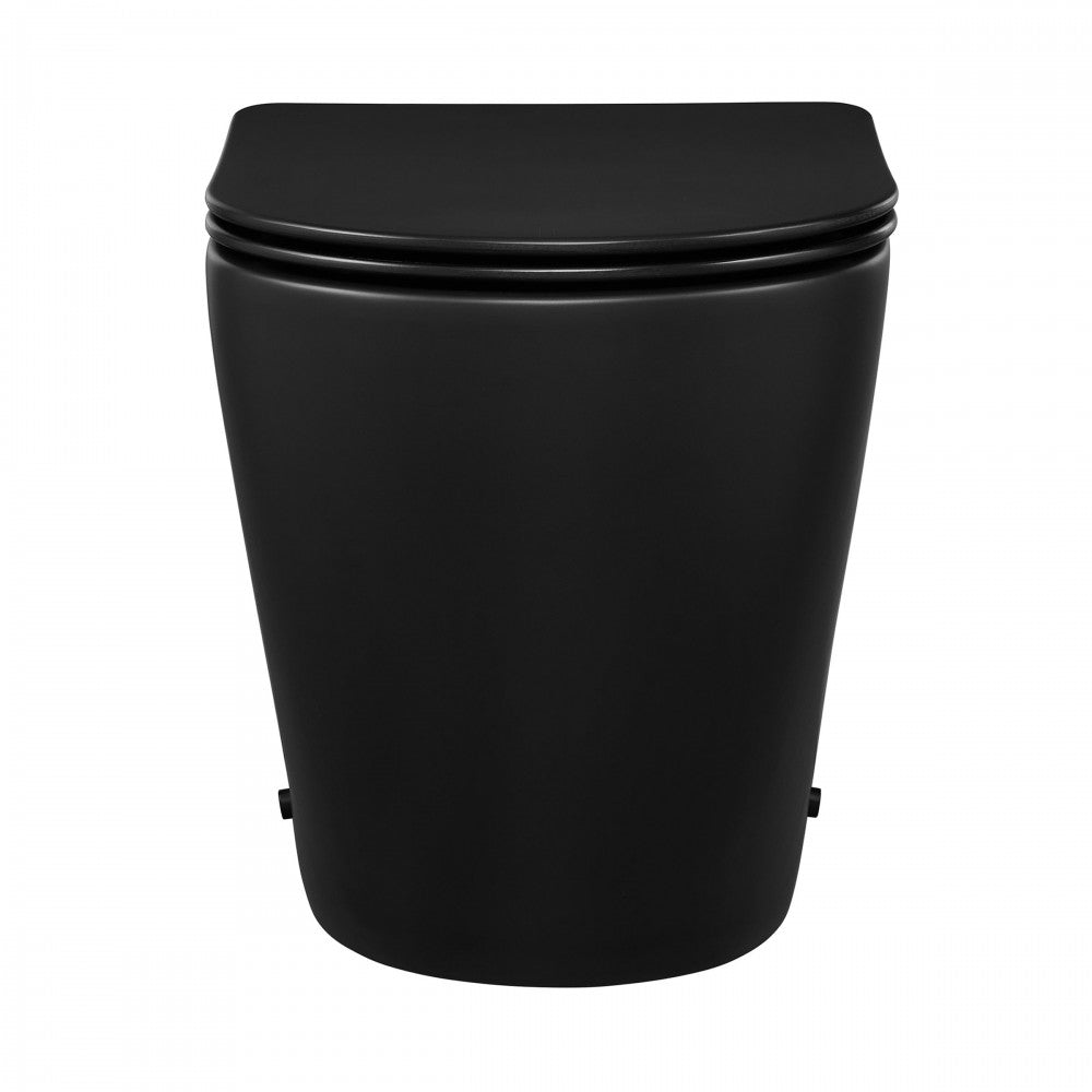 St. Tropez Back-to-Wall Elongated Toilet Bowl, Black