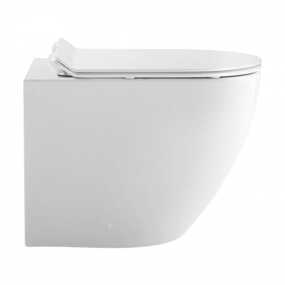 St. Tropez Back-to-Wall Elongated Toilet Bowl, White