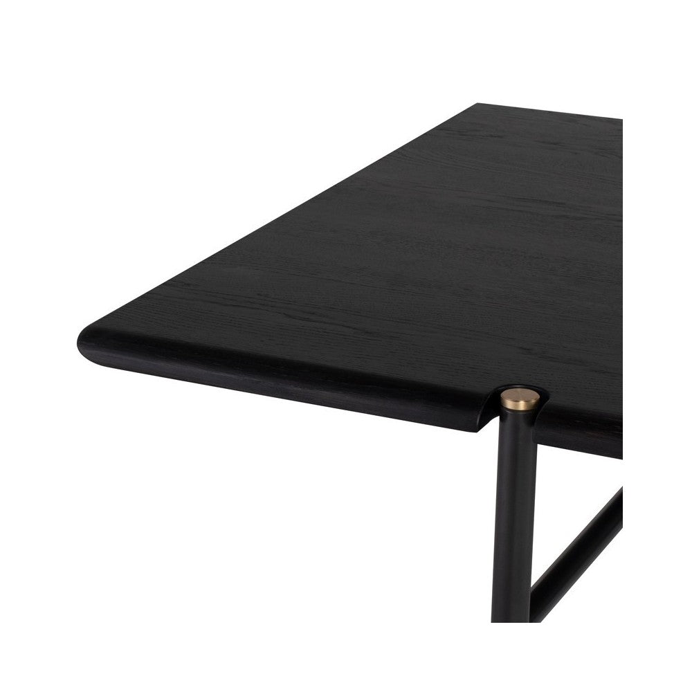 Stacking Table Ebonized Wood Dining Table, HGDA838