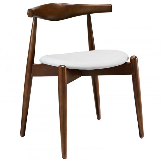 Stalwart Dining Side Chair, Dark Walnut White