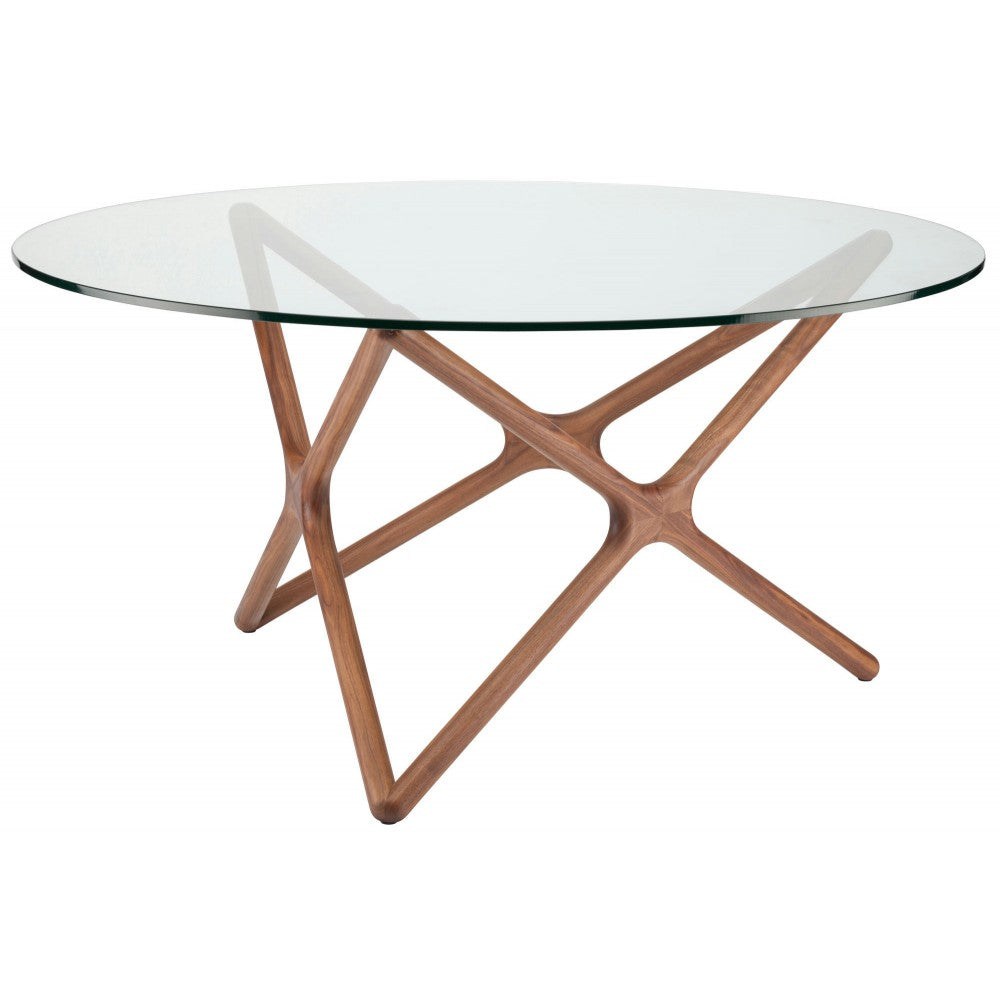 Star Walnut Wood Dining Table, HGEM707