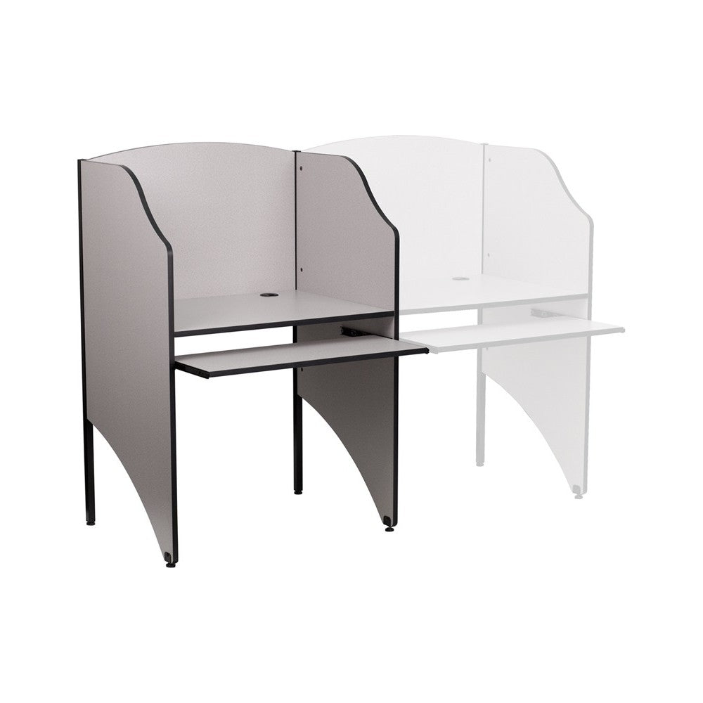 Starter Study Carrel in Nebula Gray Finish