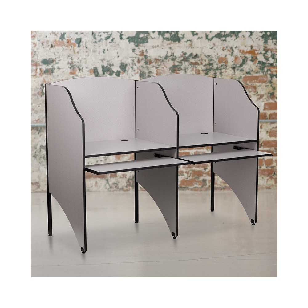 Starter Study Carrel in Nebula Gray Finish