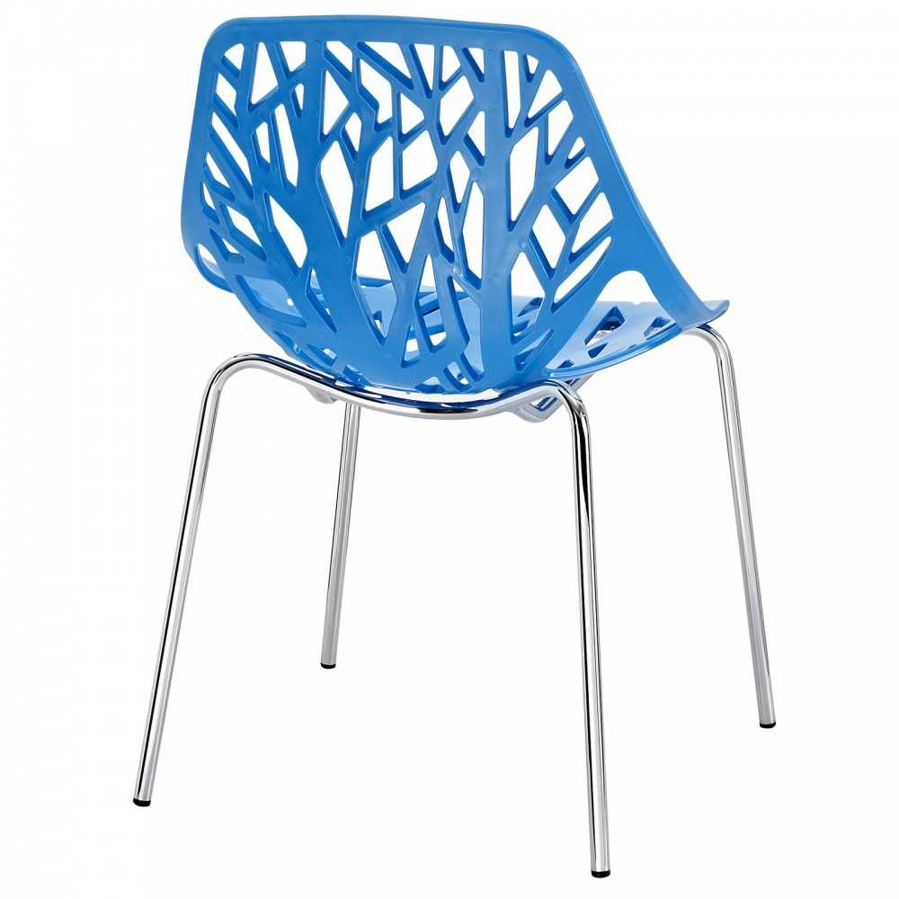 Stencil Dining Side Chair, Blue