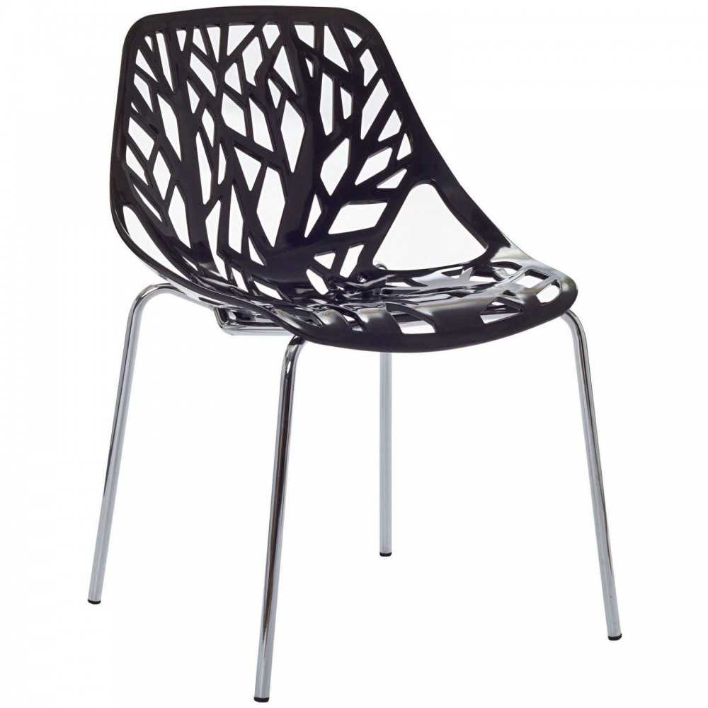 Stencil Dining Side Chair, Black