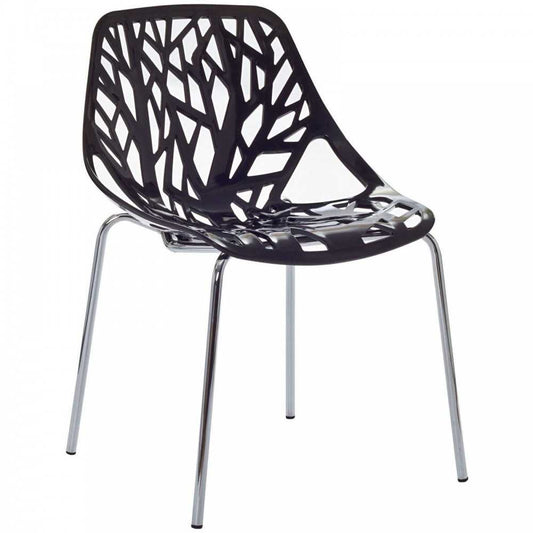 Stencil Dining Side Chair, Black