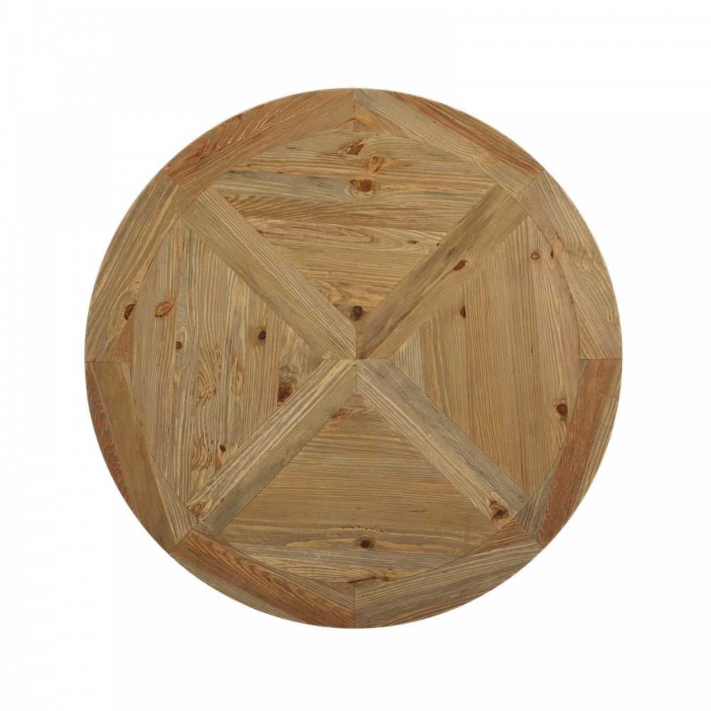 Stitch 47" Round Pine Wood Dining Table