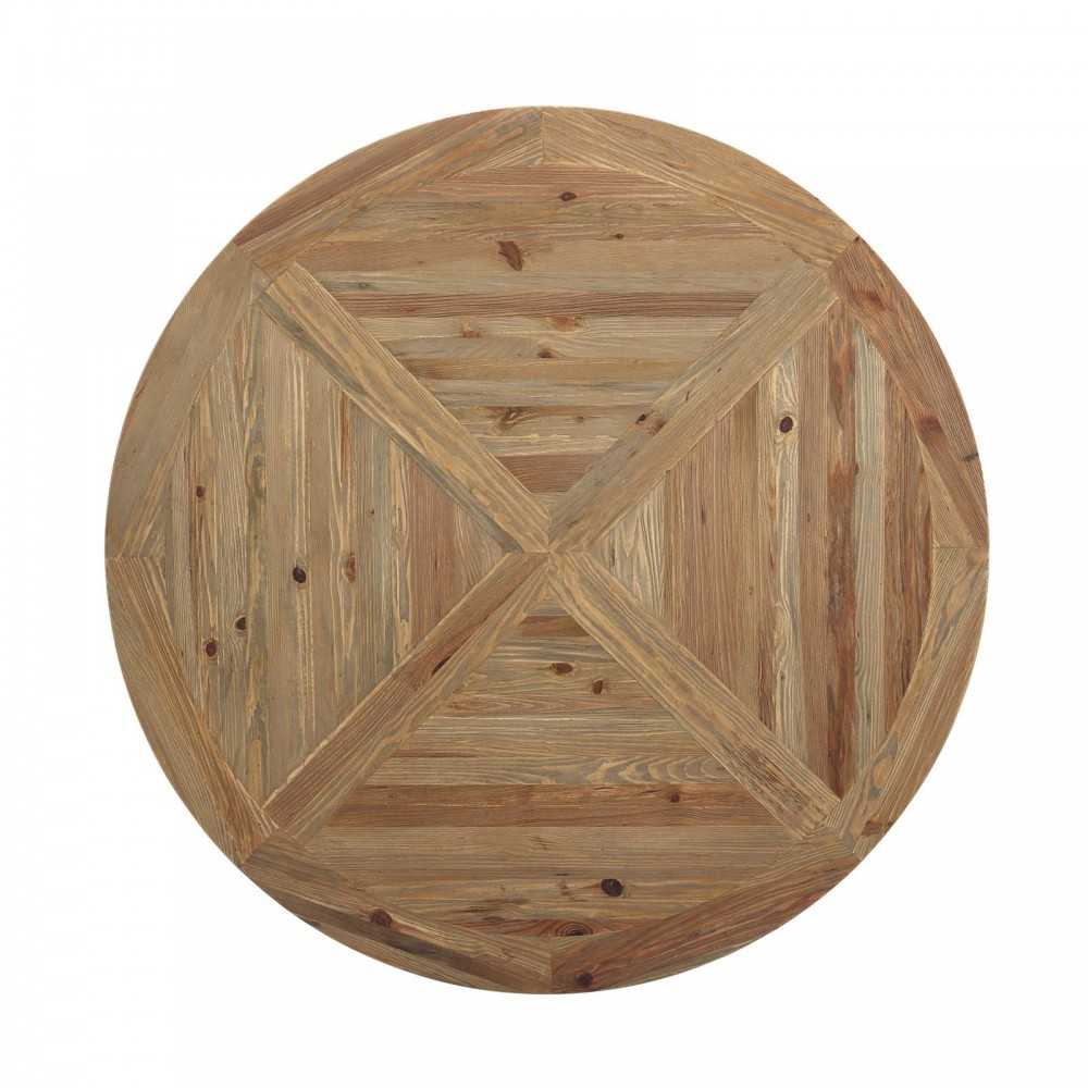 Stitch 59" Round Pine Wood Dining Table