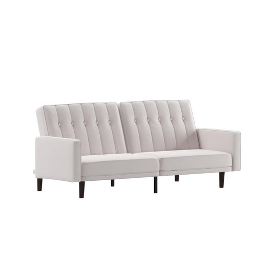 Stone Faux Linen Futon Sofa