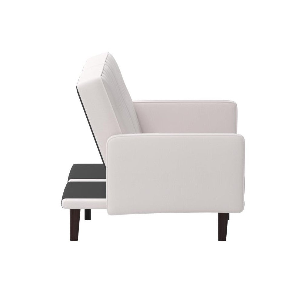 Stone Faux Linen Futon Sofa