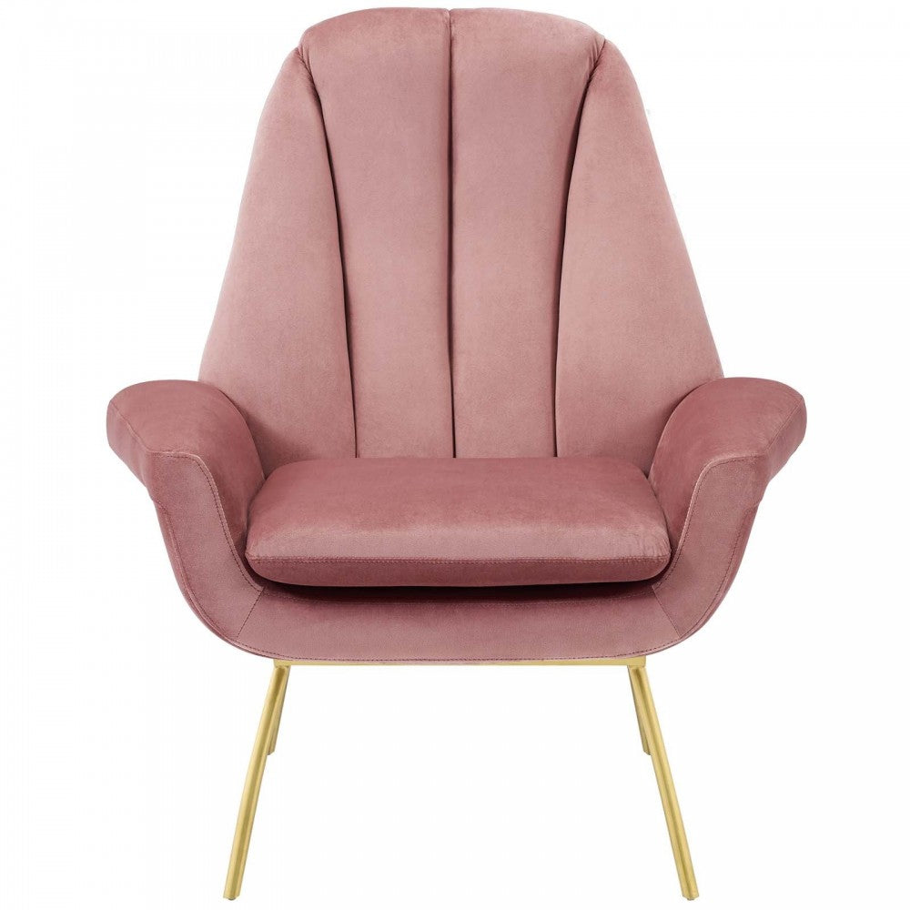 Summit Armchair Performance Velvet Set of 2, Dusty Rose