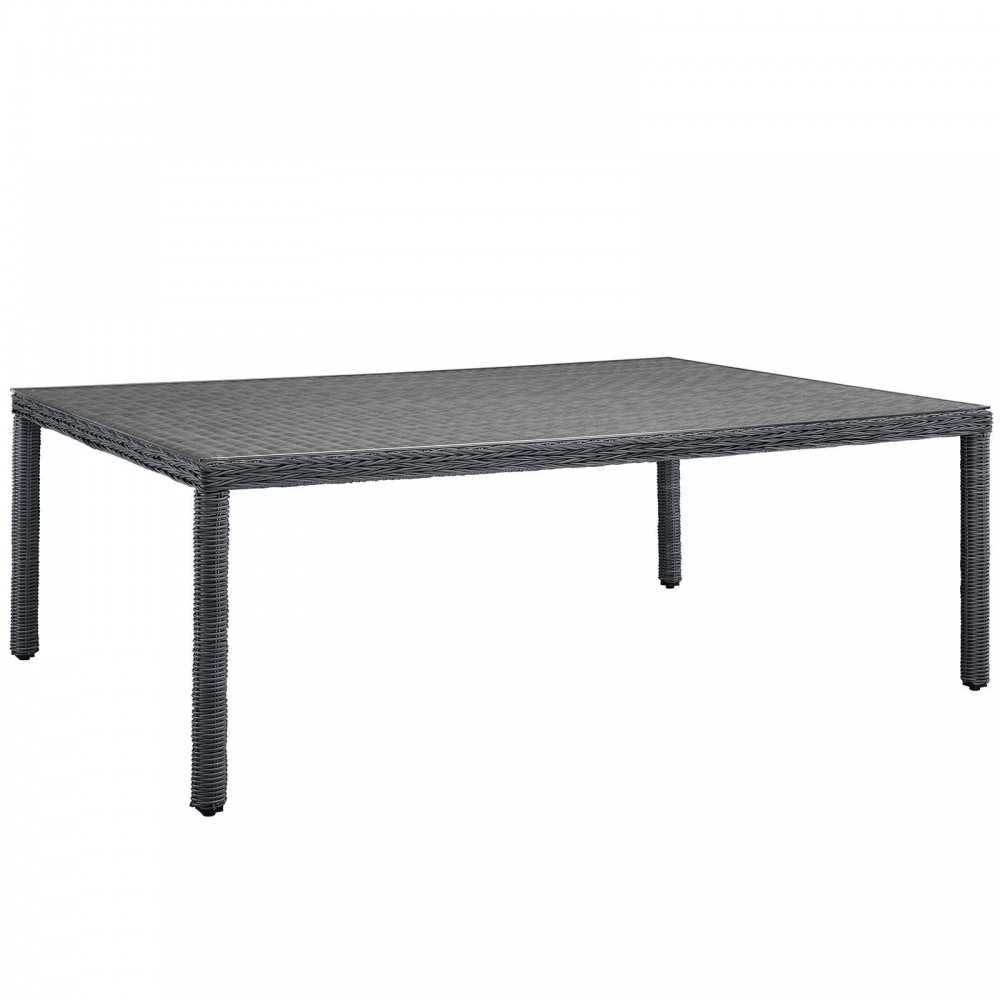 Summon 11 Piece Outdoor Patio Sunbrella Dining Set, Canvas Gray