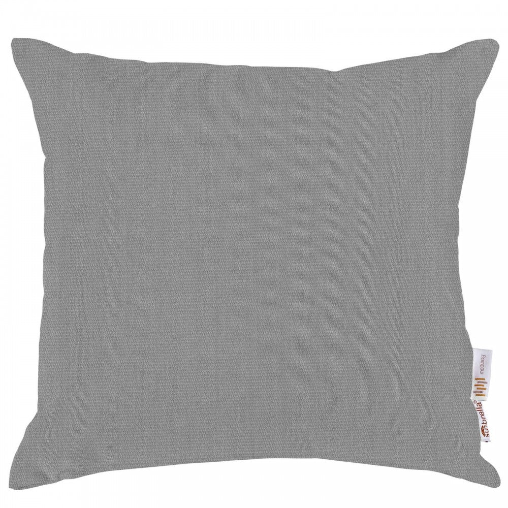 Summon 2 Piece Outdoor Patio Sunbrella Pillow Set, Gray