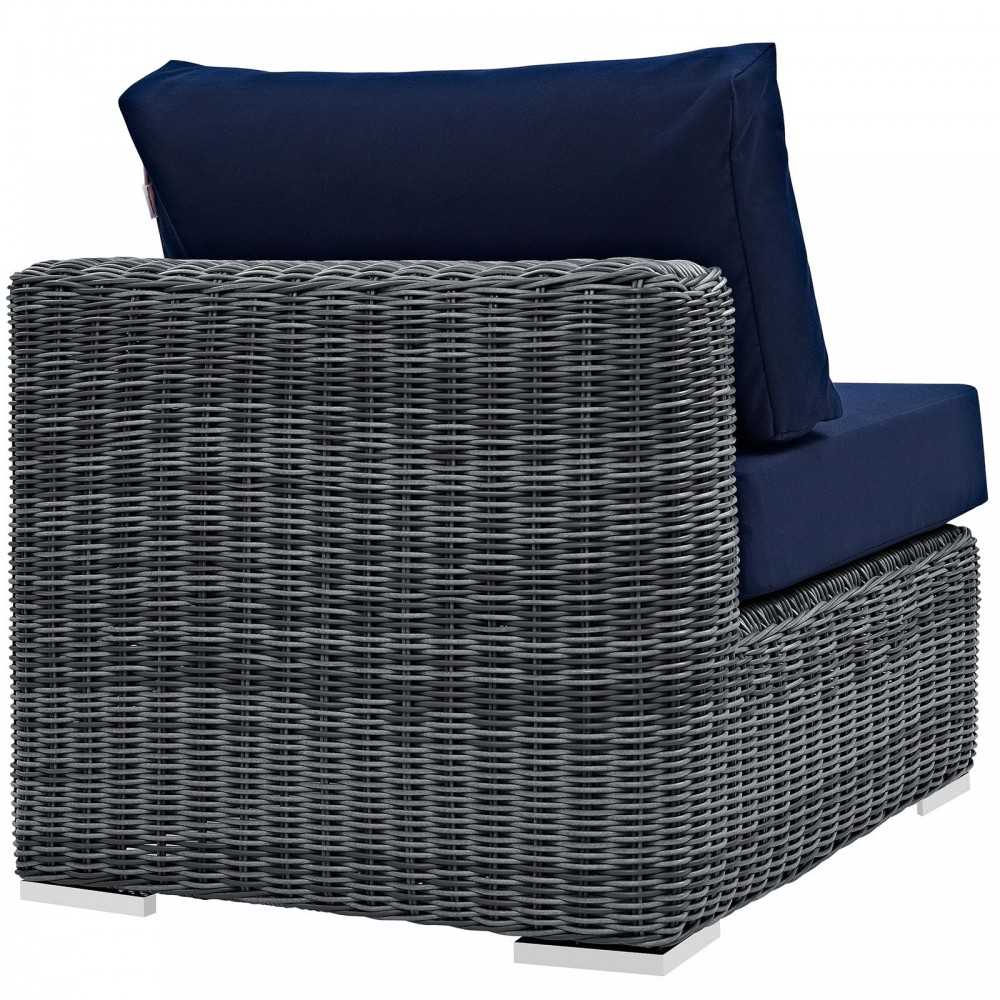 Summon Outdoor Patio Sunbrella Armless, Canvas Navy