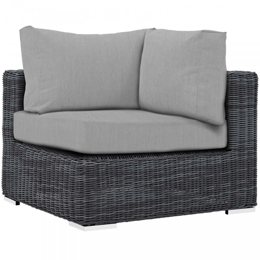 Summon Outdoor Patio Sunbrella Corner, Canvas Gray