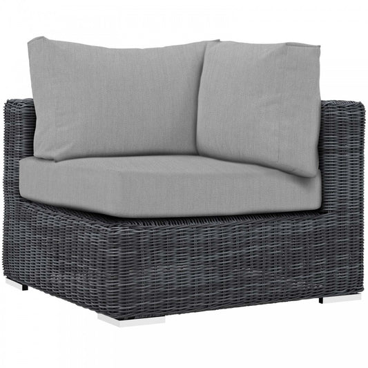 Summon Outdoor Patio Sunbrella Corner, Canvas Gray