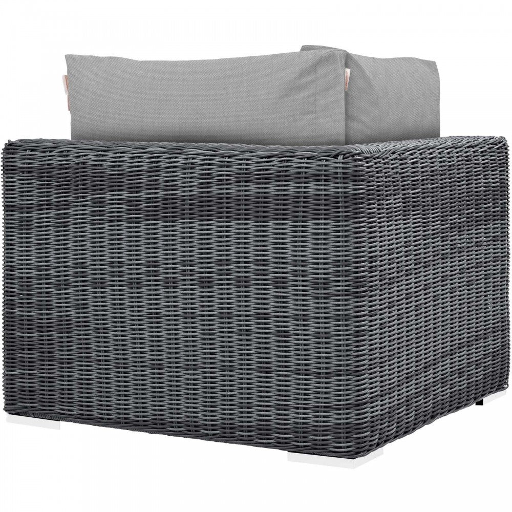Summon Outdoor Patio Sunbrella Corner, Canvas Gray