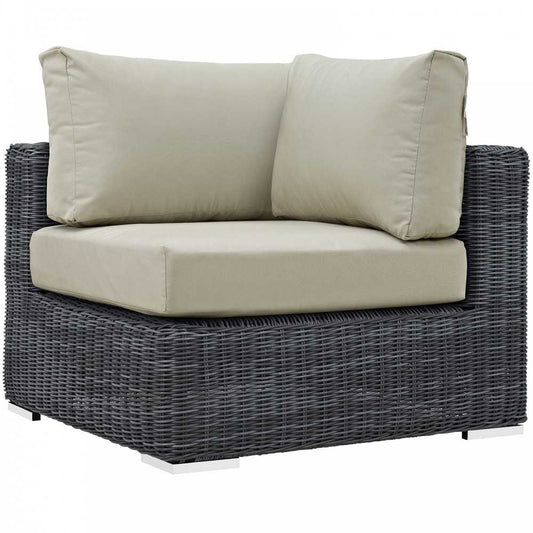 Summon Outdoor Patio Sunbrella Corner, Canvas Antique Beige