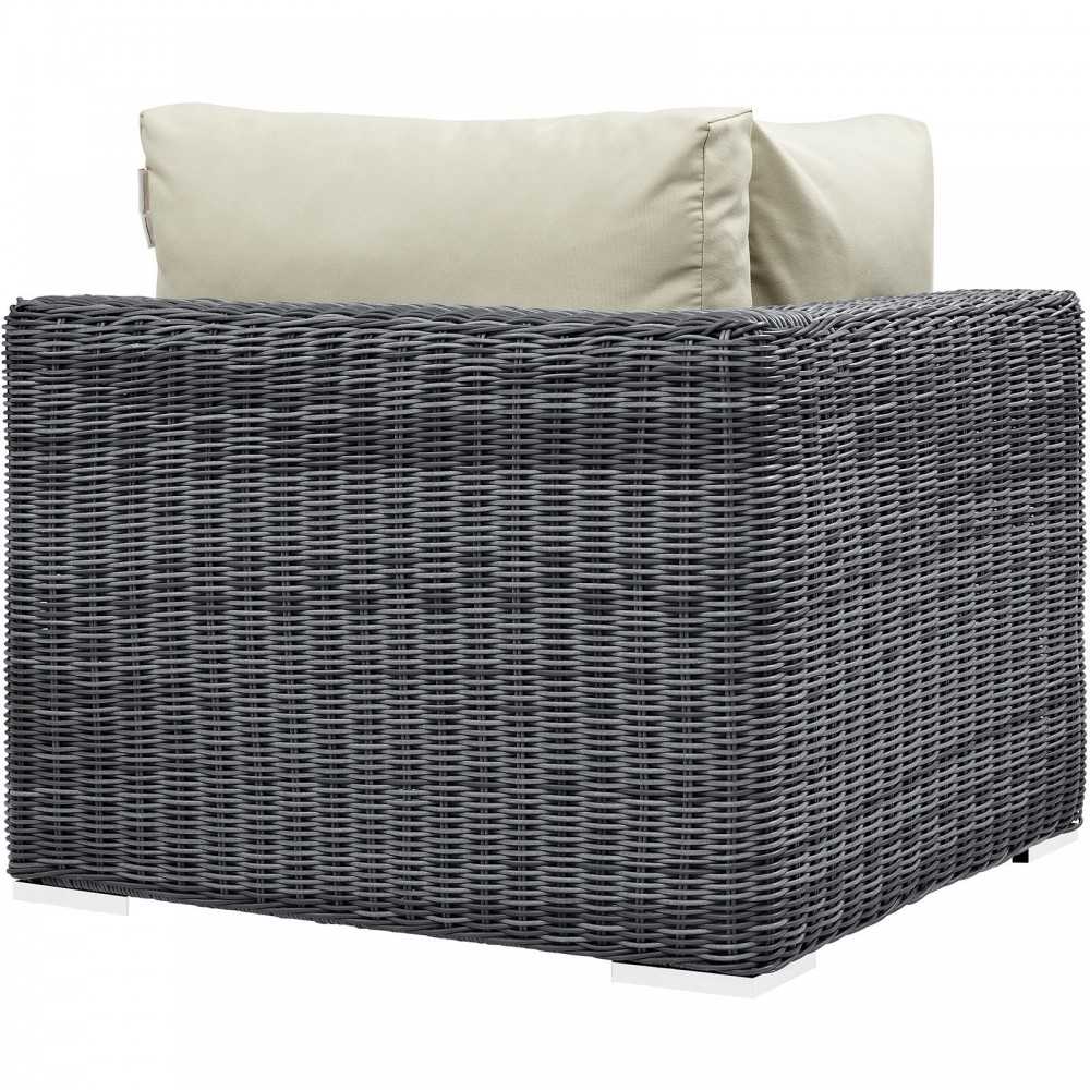 Summon Outdoor Patio Sunbrella Corner, Canvas Antique Beige