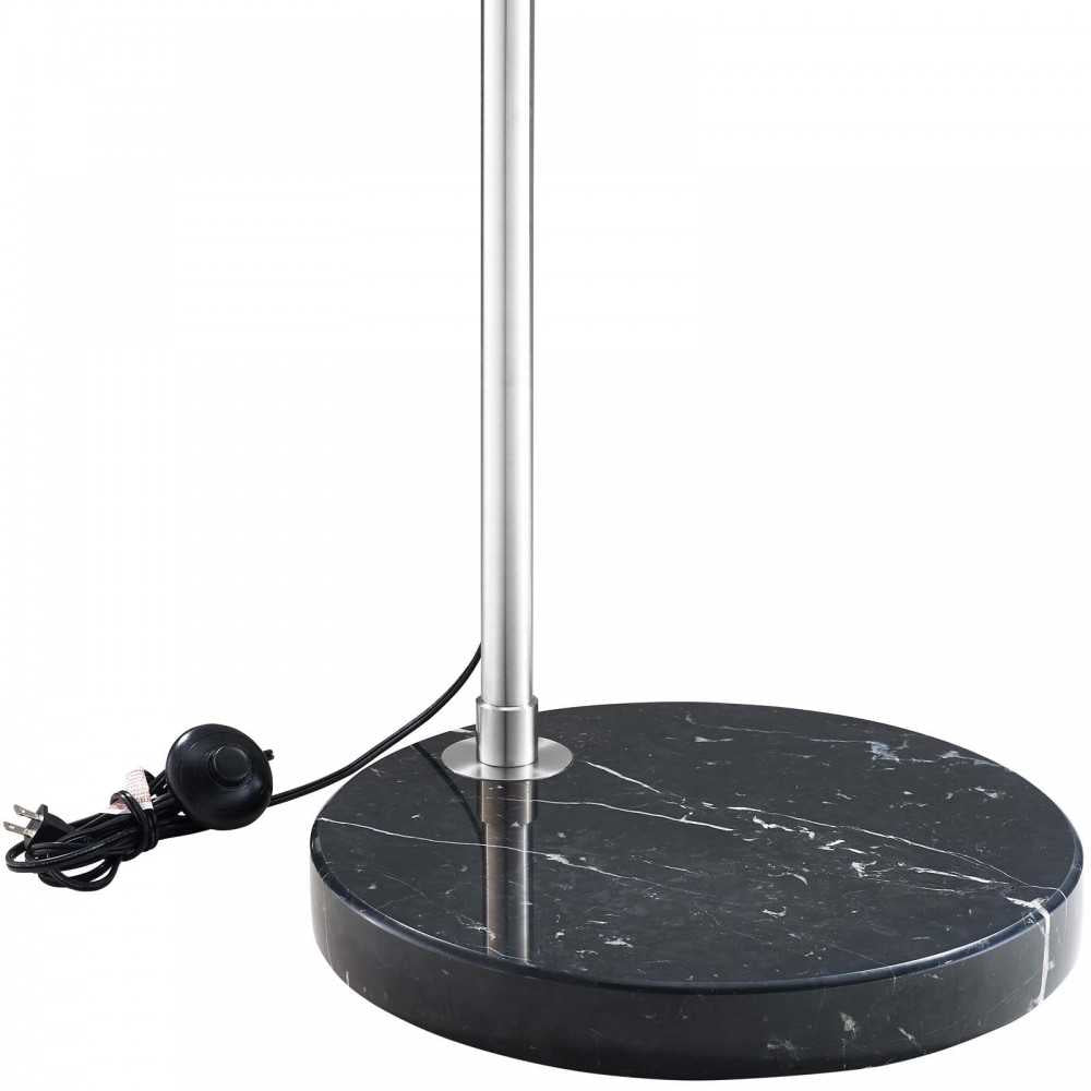 Sunflower Round Marble Base Floor Lamp, Gold