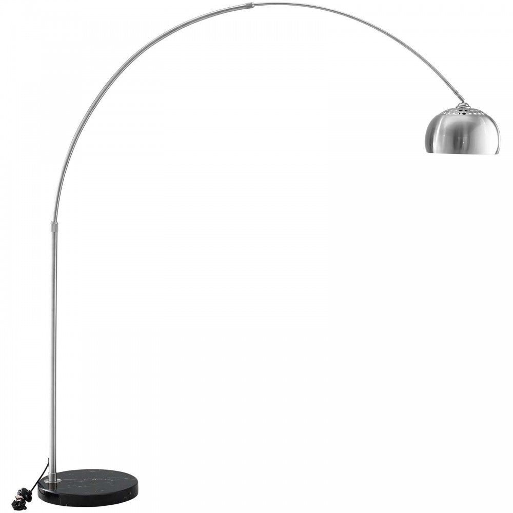 Sunflower Round Marble Base Floor Lamp, Gold