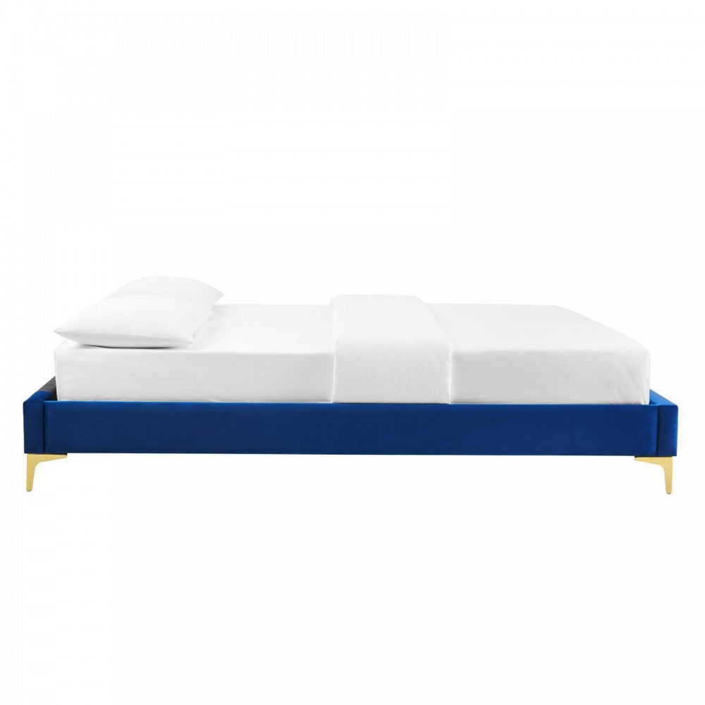 Sutton Full Performance Velvet Bed Frame, Navy