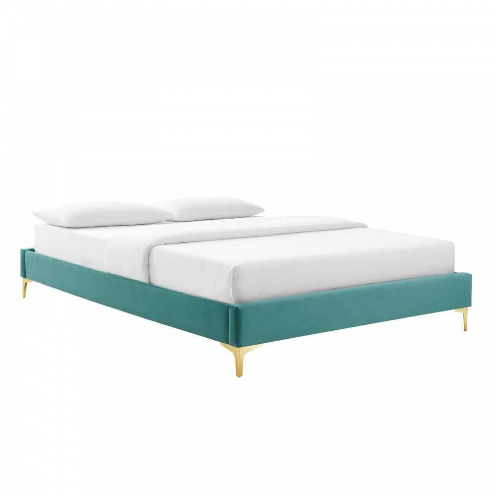 Sutton Full Performance Velvet Bed Frame, Teal