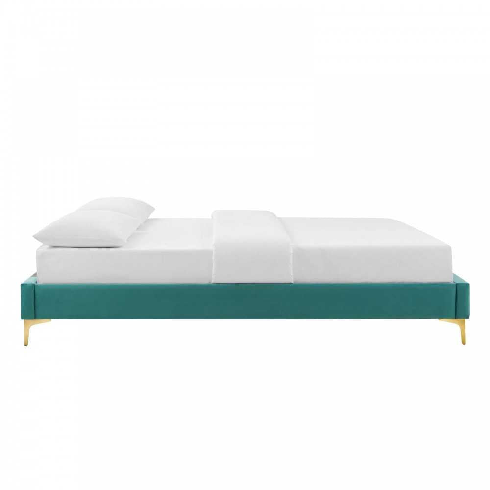 Sutton Full Performance Velvet Bed Frame, Teal