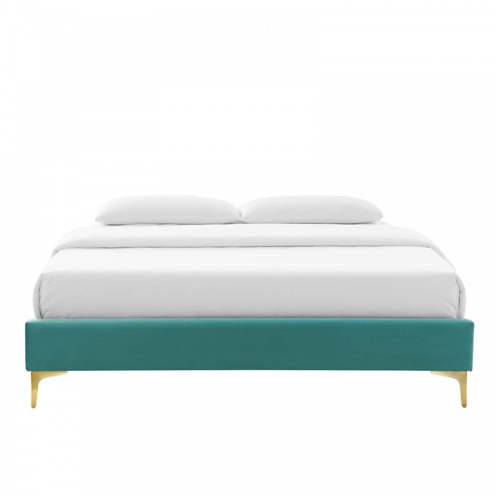 Sutton Full Performance Velvet Bed Frame, Teal