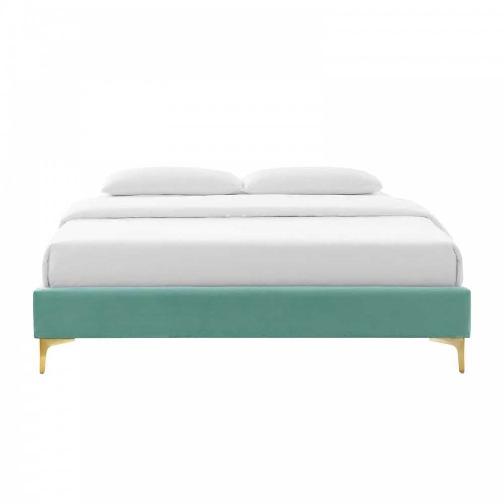 Sutton King Performance Velvet Bed Frame, Mint