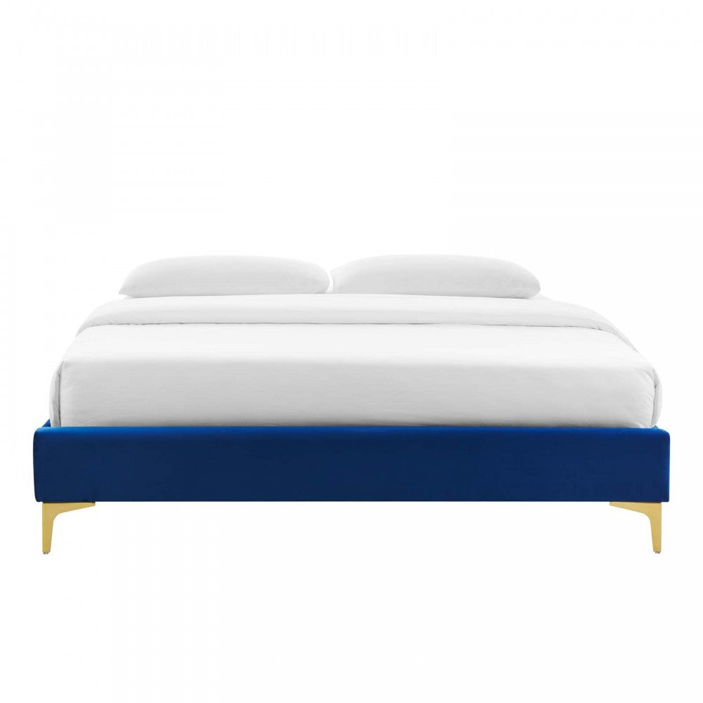 Sutton King Performance Velvet Bed Frame, Navy