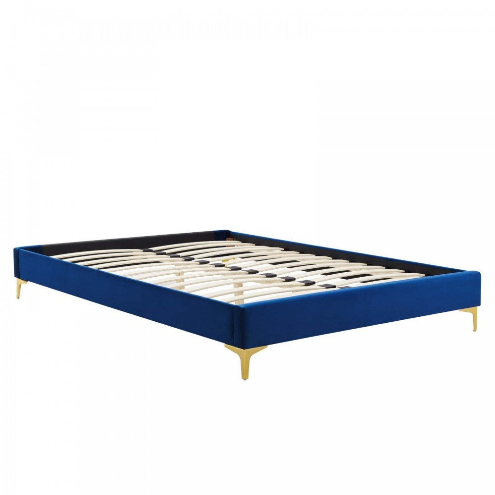 Sutton King Performance Velvet Bed Frame, Navy