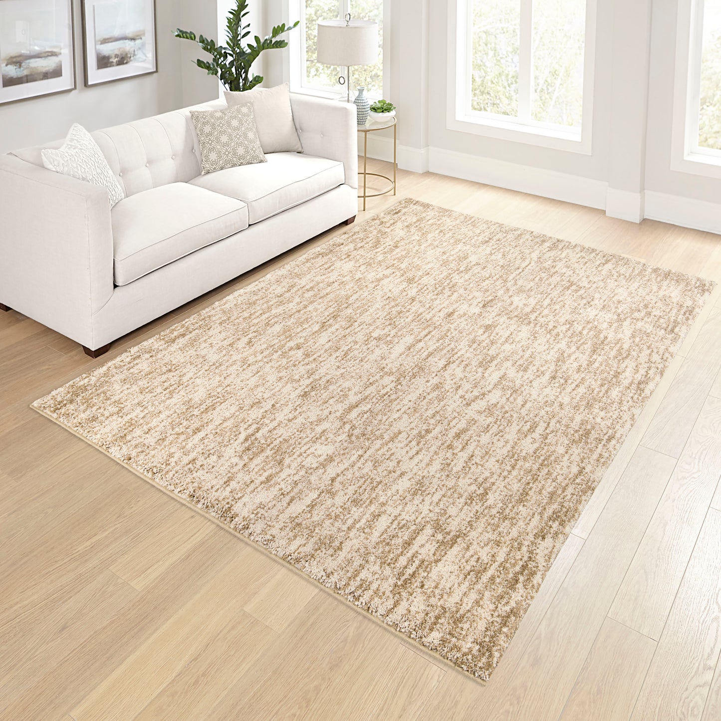 Palmetto Living Solid Off White 6'7" X 9'8"