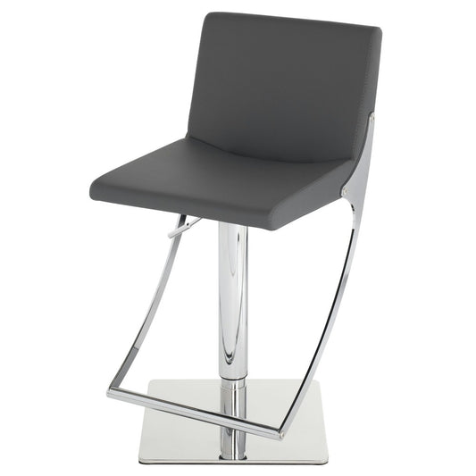 Swing Gray Naugahyde Adjustable Stool