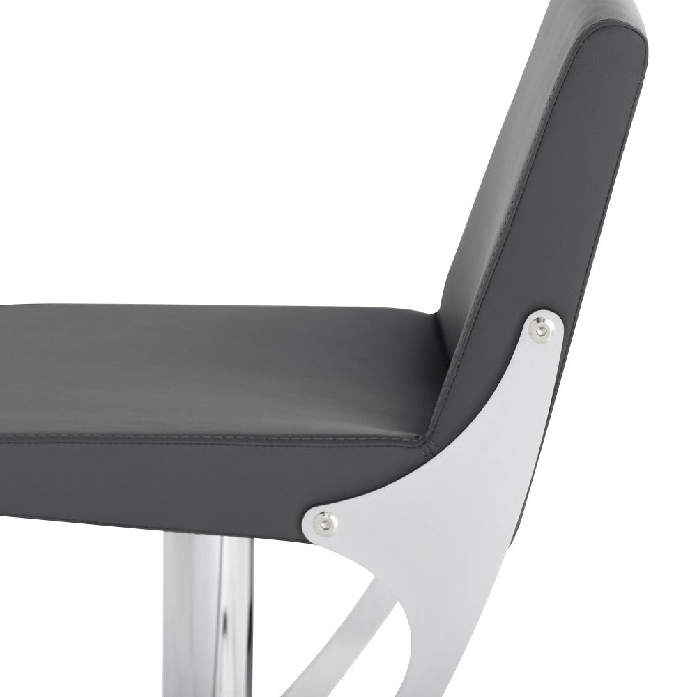 Swing Gray Naugahyde Adjustable Stool
