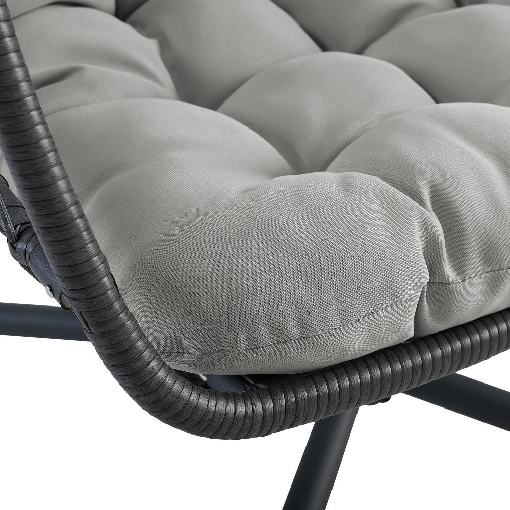 Swing Egg Chair with Stand - Gray/Gray