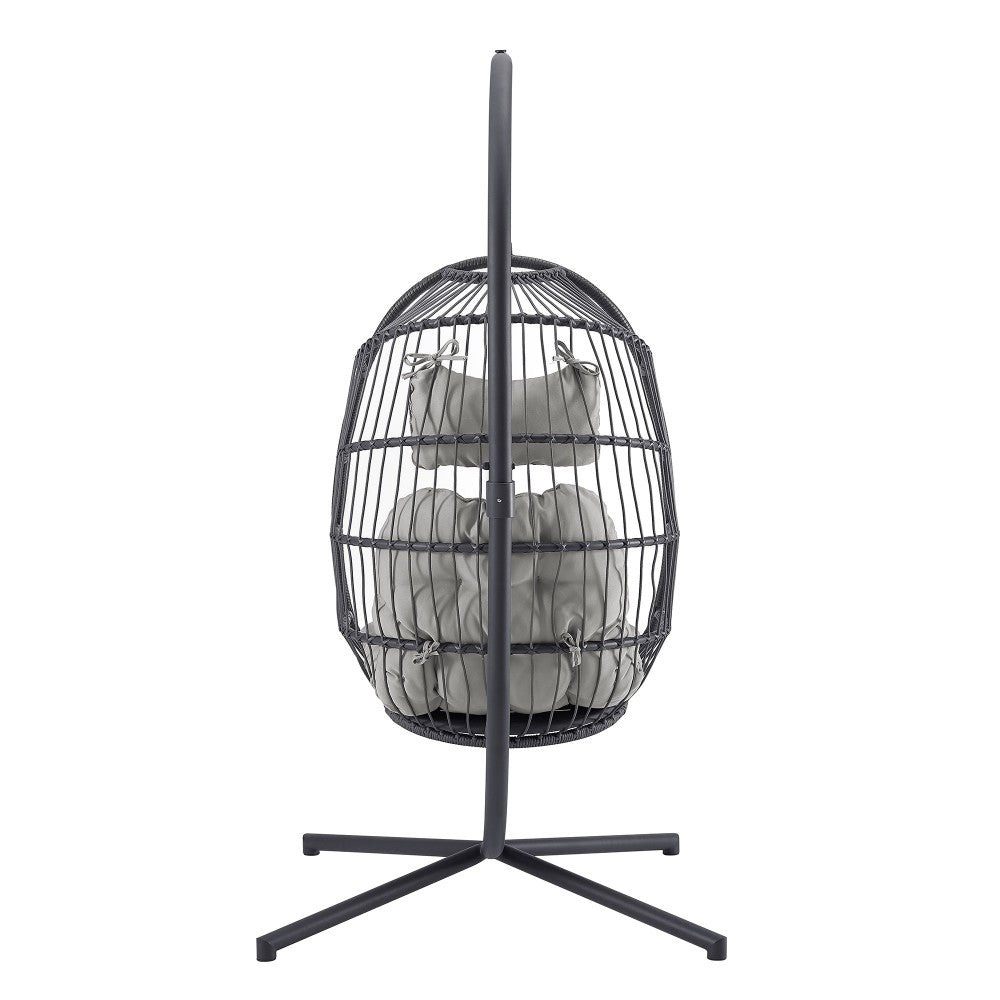 Swing Egg Chair with Stand - Gray/Gray
